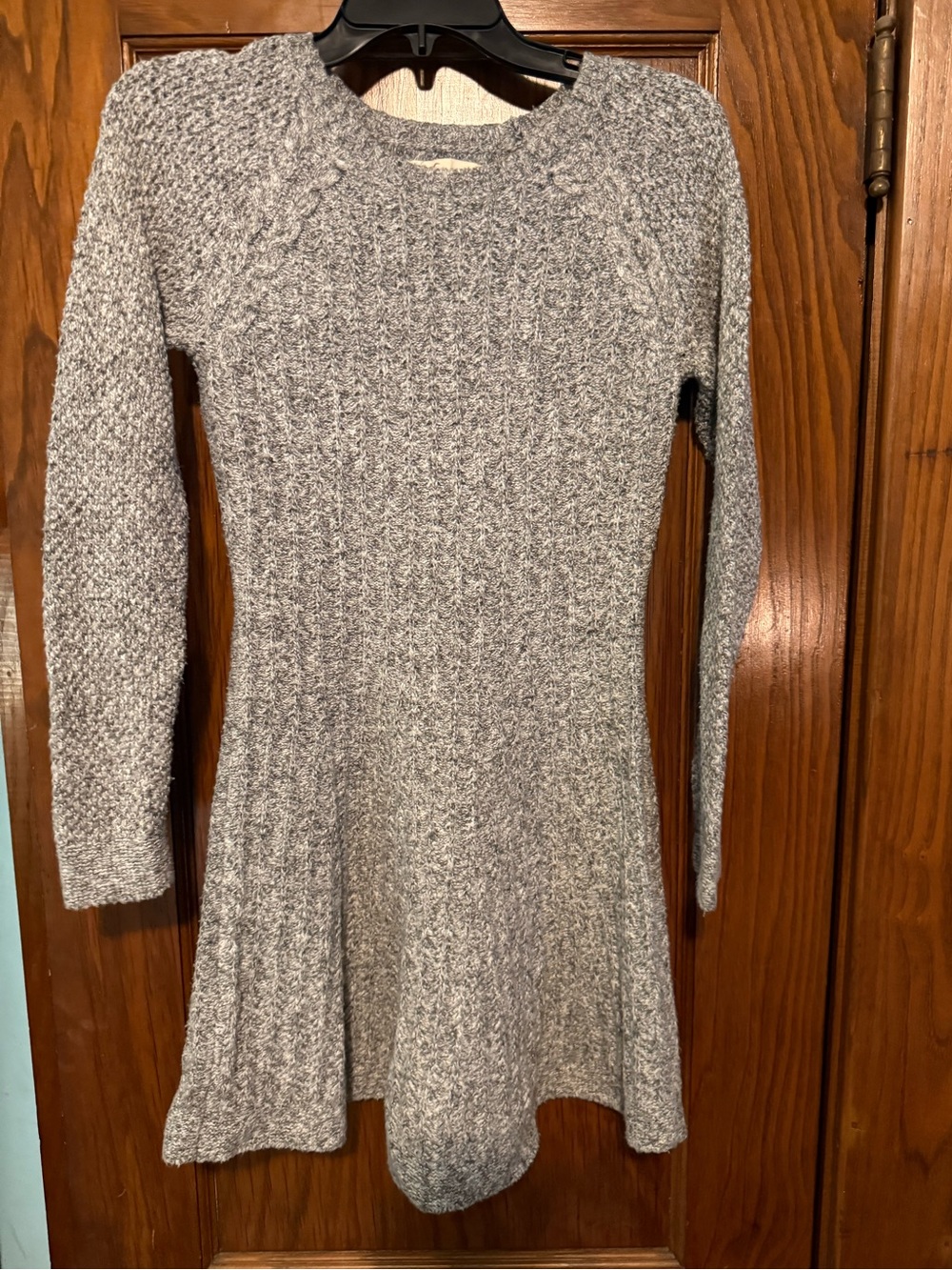 Abercrombie & Fitch Gray Knit Scoop-Neck Sweater Dress
